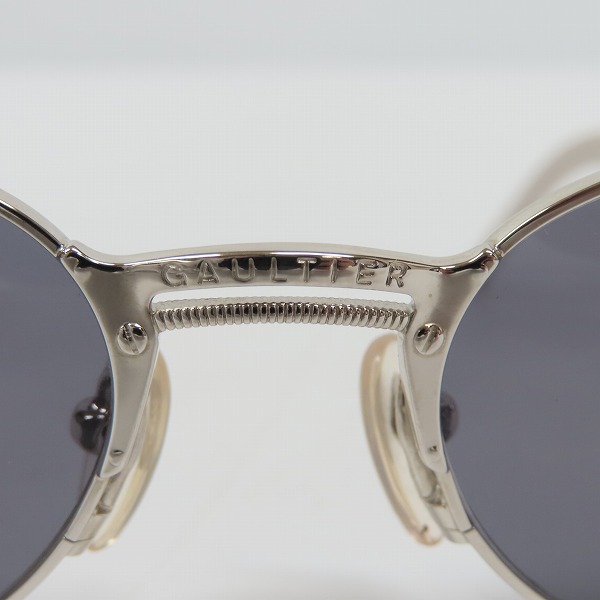 実際に弊社で買取させて頂いたJean Paul GAULTIER/ジャンポールゴルチエ ヴィンテージ ワイヤーデザイン サングラス/アイウェア シルバー 56-6101の画像 8枚目