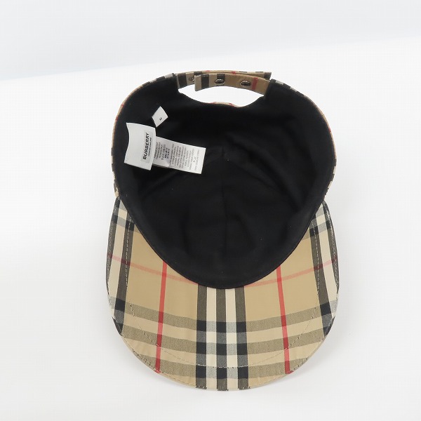 実際に弊社で買取させて頂いたBURBERRY/バーバリー バーバリーチェック柄 XTB立体刺繍 ベースボールキャップ/帽子 8017283の画像 5枚目
