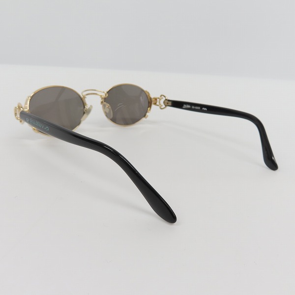 実際に弊社で買取させて頂いたJean Paul GAULTIER/ジャンポールゴルチエ ヴィンテージ オーバル サングラス/アイウェア ゴールド×ブラック 56-6203の画像 2枚目