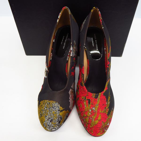 実際に弊社で買取させて頂いたDRIES VAN NOTEN/ドリスヴァンノッテン パンプス 花柄 刺繍 WS21/159/QU487/38.5