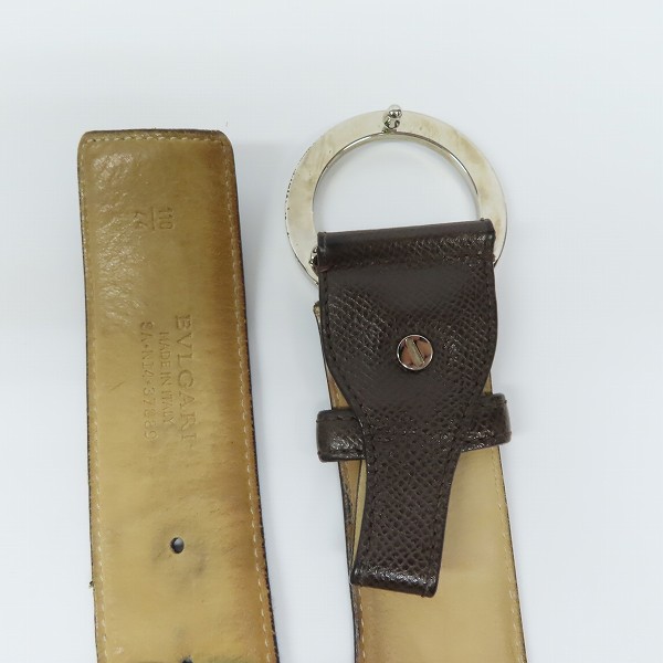 実際に弊社で買取させて頂いたBVLGARI/ブルガリ BBラウンドバックル レザーベルトの画像 2枚目