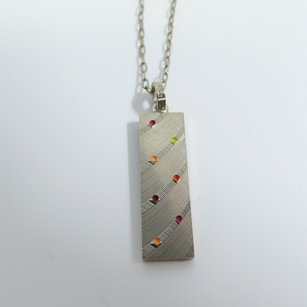 実際に弊社で買取させて頂いたPaul Smith/ポールスミス カラードット プレート ペンダント/ネックレスの画像 1枚目