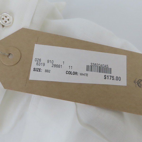 実際に弊社で買取させて頂いたBLACK FLEECE by Brooks Brothers/ブラックフリース バイ ブルックスブラザーズ 麻リネンシャツ 長袖/BB2の画像 3枚目