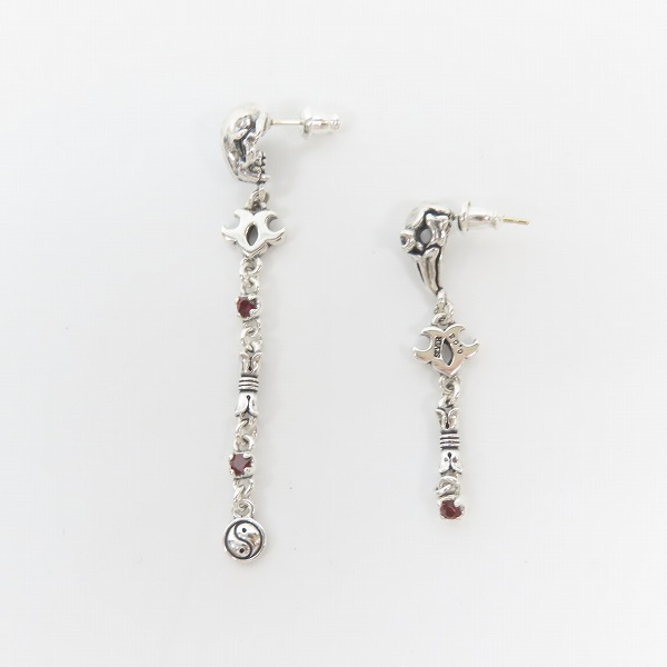 実際に弊社で買取させて頂いた【ギャラ付き】Bloody Mary/ブラッディマリー 化猫/八咫烏 ピアスセットの画像 1枚目