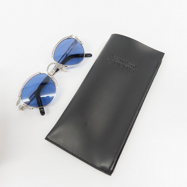 実際に弊社で買取させて頂いたJean Paul GAULTIER/ジャンポールゴルチエ ヴィンテージ ロゴ型抜きデザイン サングラス/アイウェア 56-5102の画像 9枚目