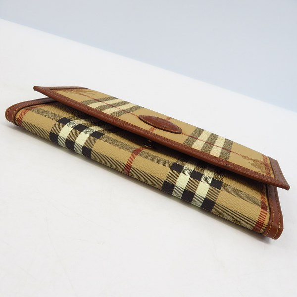 実際に弊社で買取させて頂いたBurberrys/バーバリーズ シャドーホース ノバチェック 長財布 二つ折り の画像 2枚目