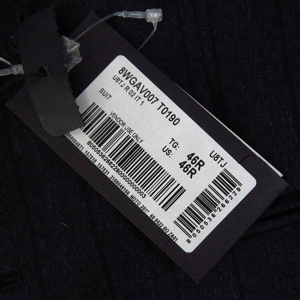 実際に弊社で買取させて頂いた【JPタグ/未使用】GIORGIO ARMANI/ジョルジオアルマーニ SOHO ストライプ スーツ セットアップ 46Rの画像 8枚目