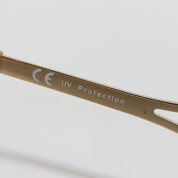 実際に弊社で買取させて頂いたJean Paul GAULTIER/ジャンポールゴルチエ ヴィンテージ ワイヤーデザイン サングラス/アイウェア ゴールド 56-6101の画像 5枚目