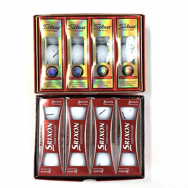 実際に弊社で買取させて頂いた【未使用】Titleist/タイトリスト HVC SOFT DISTANCE/スリクソン DISTANCE ゴルフボール 2ダース 