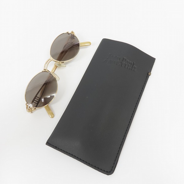 実際に弊社で買取させて頂いたJean Paul GAULTIER/ジャンポールゴルチエ ヴィンテージ ワイヤーデザイン サングラス/アイウェア ゴールド 56-6101の画像 8枚目