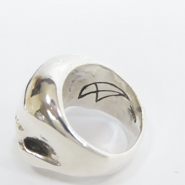 実際に弊社で買取させて頂いたCRAZY PIG/クレイジーピッグ ラージエビルスカルリング 18.5号の画像 6枚目