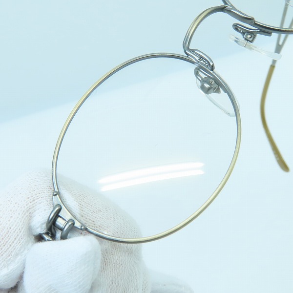 実際に弊社で買取させて頂いたJean Paul GAULTIER/ジャンポールゴルチェ ヴィンテージ メガネフレーム ゴールド 55-6112の画像 9枚目