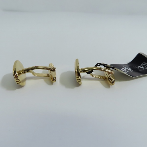 実際に弊社で買取させて頂いたBurberrys/バーバリーズ グレンチェック柄 カフス ゴールド系の画像 2枚目