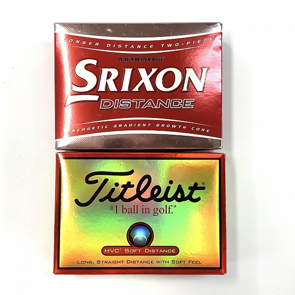 実際に弊社で買取させて頂いた【未使用】Titleist/タイトリスト HVC SOFT DISTANCE/スリクソン DISTANCE ゴルフボール 2ダース の画像 3枚目