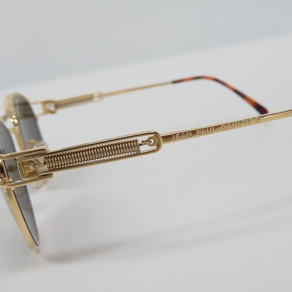 実際に弊社で買取させて頂いたJean Paul GAULTIER/ジャンポールゴルチエ ヴィンテージ バネデザイン サングラス/アイウェア ゴールド 56-5107の画像 7枚目