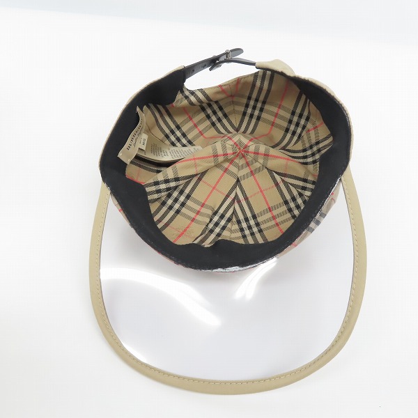実際に弊社で買取させて頂いたBURBERRY/バーバリー キャップ クリア × チェック柄 キャップ/帽子 4078433の画像 2枚目