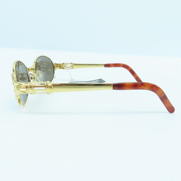 実際に弊社で買取させて頂いた【未使用】Jean Paul GAULTIER/ジャンポールゴルチエ ヴィンテージ オーバルフレーム サングラス/アイウェア ゴールド 56-5106の画像 2枚目