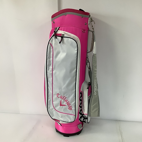 実際に弊社で買取させて頂いたCallaway/キャロウェイ Solaire GEMS 2016/ソレイル キャディバッグ ピンクの画像 2枚目