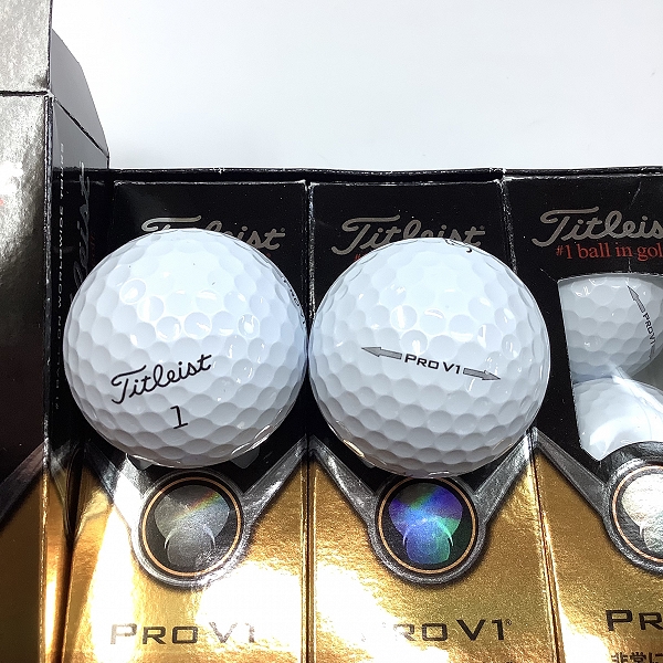 実際に弊社で買取させて頂いた【未使用】Titleist/タイトリスト PRO V1 ホワイト ゴルフボール 1ダースの画像 1枚目