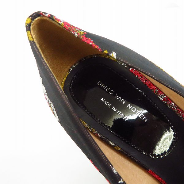 実際に弊社で買取させて頂いたDRIES VAN NOTEN/ドリスヴァンノッテン パンプス 花柄 刺繍 WS21/159/QU487/38.5の画像 4枚目