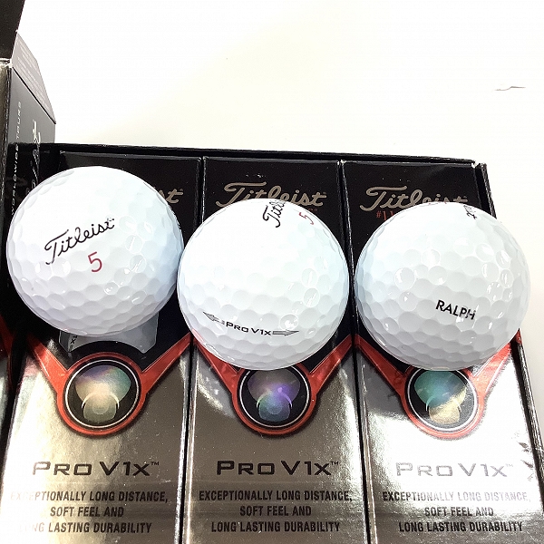 実際に弊社で買取させて頂いた【未使用/オウンネーム】Titleist/タイトリスト PRO V1x ゴルフボール 1ダースの画像 1枚目