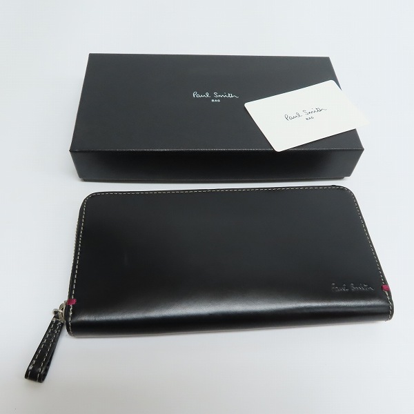 実際に弊社で買取させて頂いたPaul Smith/ポールスミス ブライドルレザー ラウンドファスナー ウォレット/長財布 PSU878の画像 9枚目