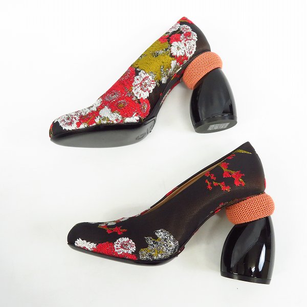 実際に弊社で買取させて頂いたDRIES VAN NOTEN/ドリスヴァンノッテン パンプス 花柄 刺繍 WS21/159/QU487/37の画像 3枚目
