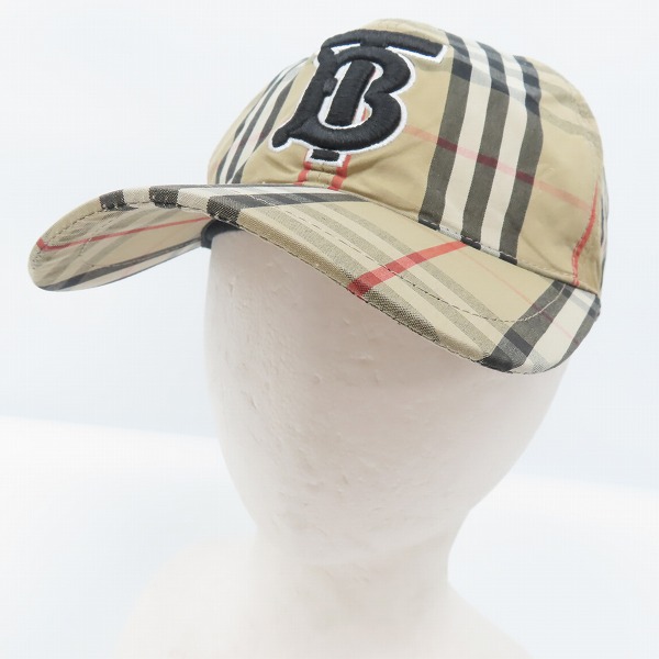 実際に弊社で買取させて頂いたBURBERRY/バーバリー バーバリーチェック柄 XTB立体刺繍 ベースボールキャップ/帽子 8017283