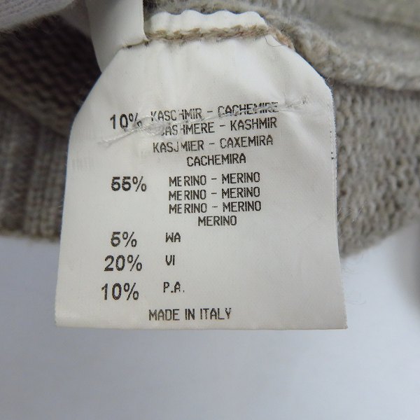 実際に弊社で買取させて頂いた​BARNEYS NEW YORK GOLF/バーニーズニューヨーク イタリア製 カシミア混 Vネックニット Mの画像 4枚目