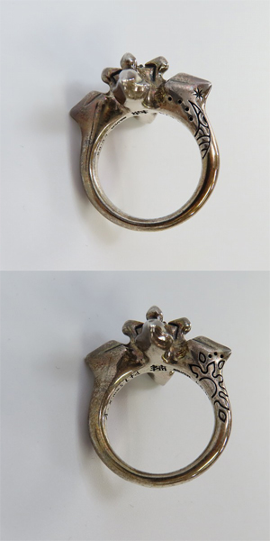 実際に弊社で買取させて頂いた【ギャラ付き】ブラッディマリー 10th Anniversary 2009Xmas VEGA/ベガ astro north リング w/ダイヤモンド/19号の画像 4枚目