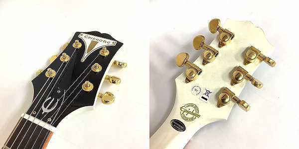 実際に弊社で買取させて頂いた★Epiphone/エピフォン WILDCAT PW ロイヤルコレクション セミアコギター エレキギター 動作確認済みの画像 2枚目