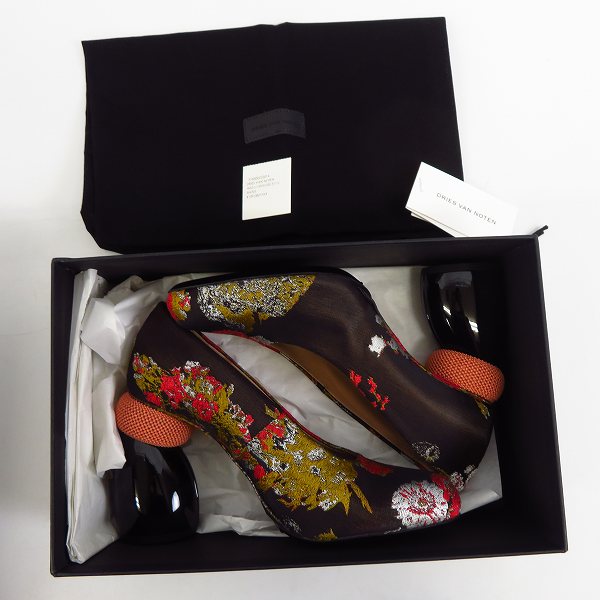 実際に弊社で買取させて頂いたDRIES VAN NOTEN/ドリスヴァンノッテン パンプス 花柄 刺繍 WS21/159/QU487/37.5の画像 7枚目
