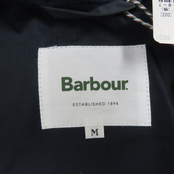実際に弊社で買取させて頂いた【未使用】BARBOUR/バブアーBEDALE/ビデイル 撥水 ナイロン ジャケット ネイビー 1701071/size：Mの画像 3枚目