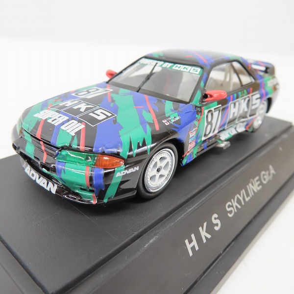 実際に弊社で買取させて頂いたEBBRO/エブロ 1/43 HKS スカイライン GT-R Gr-A #87 ブラック ダイキャストモデルカー/63 ミニカー
