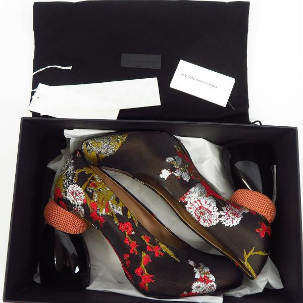 実際に弊社で買取させて頂いたDRIES VAN NOTEN/ドリスヴァンノッテン パンプス 花柄 刺繍 WS21/159/QU487/38の画像 7枚目