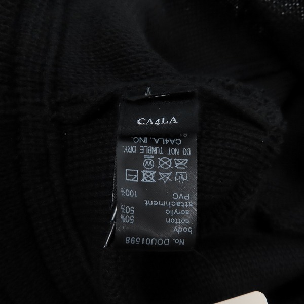 実際に弊社で買取させて頂いた【未使用】CA4LA/カシラ WASHED KBH CT/ウォッシャブル ニット バケットハット ブラック DOU01598の画像 6枚目