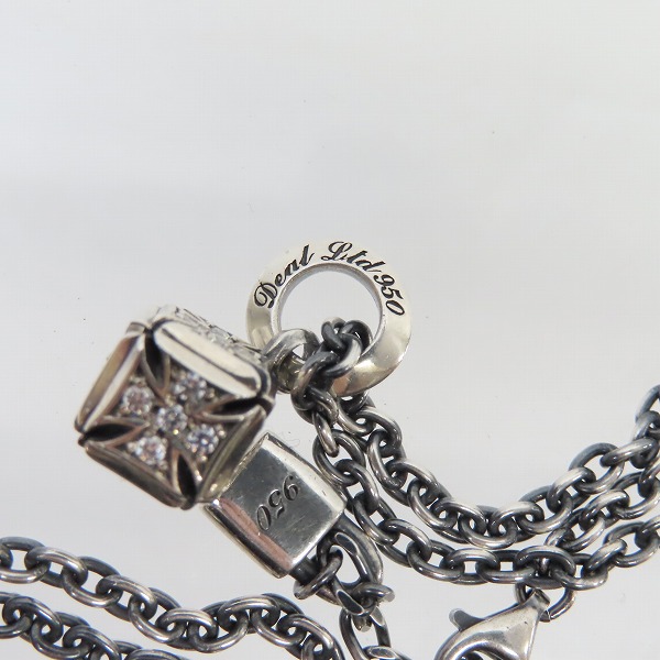 実際に弊社で買取させて頂いたDEAL DESIGN/ディールデザイン リム－ブアイアンキューブw/stone ネックレス チェーン付の画像 6枚目