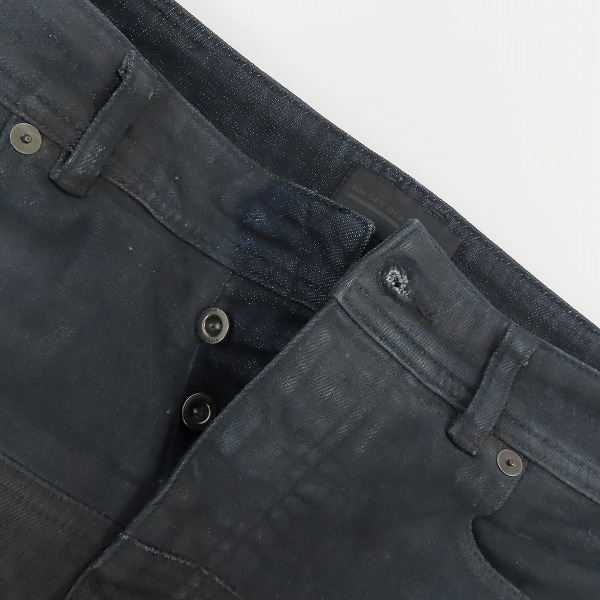 実際に弊社で買取させて頂いたDIESEL BLACK GOLD/ディーゼル ブラックゴールド ボタンフライ ブラックデニムパンツ/30の画像 7枚目