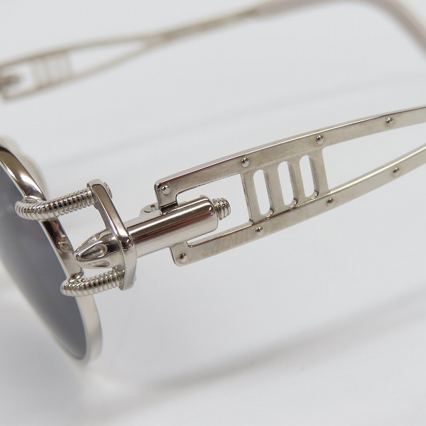 実際に弊社で買取させて頂いたJean Paul GAULTIER/ジャンポールゴルチエ ヴィンテージ ワイヤーデザイン サングラス/アイウェア シルバー 56-6101の画像 7枚目