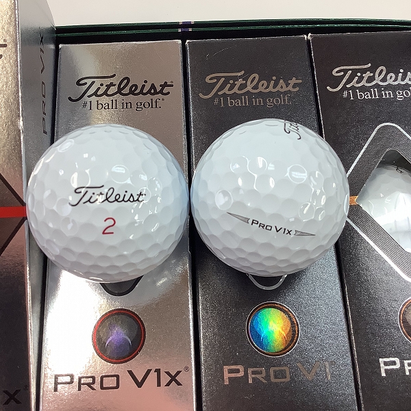 実際に弊社で買取させて頂いた【未使用】Titleist/タイトリスト 2019年モデル PRO V1/V1x ゴルフボール 1ダースの画像 2枚目