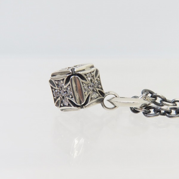 実際に弊社で買取させて頂いたDEAL DESIGN/ディールデザイン リム－ブアイアンキューブw/stone ネックレス チェーン付の画像 2枚目