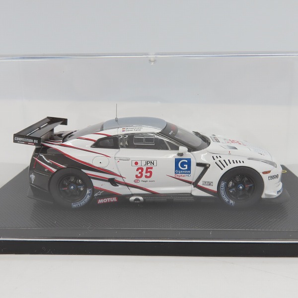 実際に弊社で買取させて頂いたEBBRO/エブロ 1/43 ニッサン GT-R GT1 2009 Silverstone/ホワイト/44305の画像 3枚目