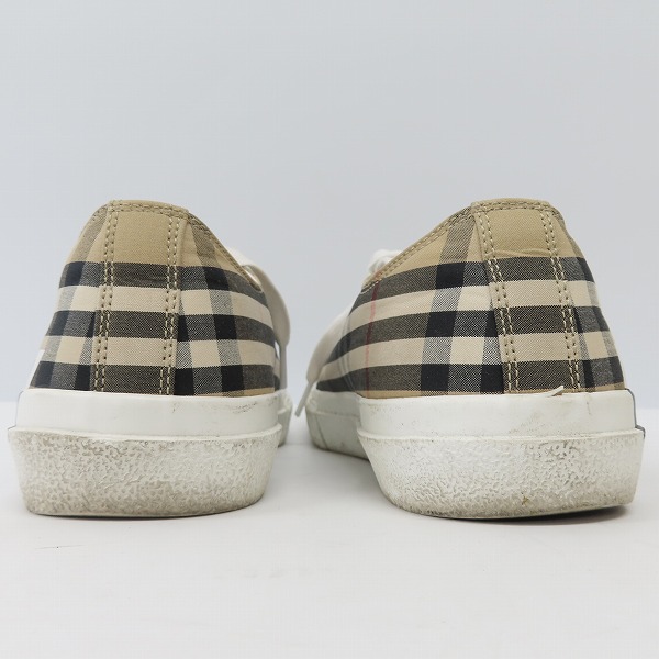 実際に弊社で買取させて頂いたBurberry/バーバリー  ヴィンテージチェック ローカットスニーカー/41の画像 1枚目