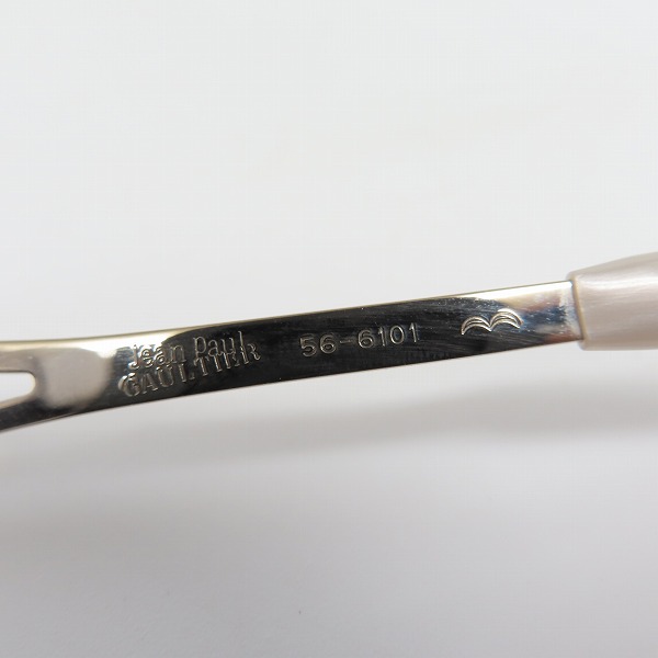 実際に弊社で買取させて頂いたJean Paul GAULTIER/ジャンポールゴルチエ ヴィンテージ ワイヤーデザイン サングラス/アイウェア シルバー 56-6101の画像 4枚目