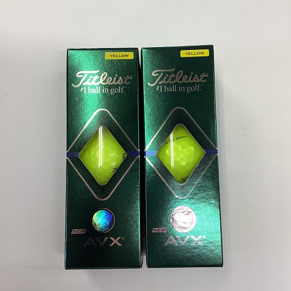実際に弊社で買取させて頂いた【未使用】Titleist/タイトリスト AVX イエロー ゴルフボール 2スリーブ