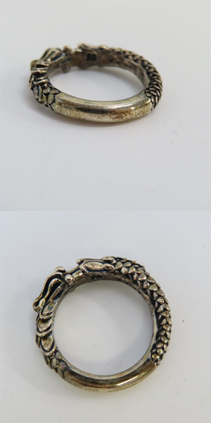 実際に弊社で買取させて頂いた【ギャラ付き】Bloody Mary/ブラッディマリー 四神-青龍 リング w/ブルーダイヤモンド/13号の画像 3枚目