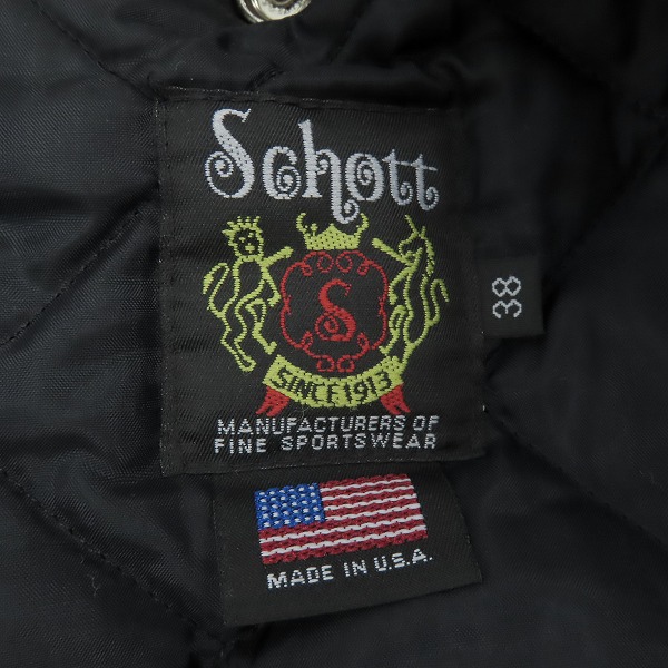 実際に弊社で買取させて頂いたSchott/ショット ONE STAR ダブルライダースジャケット 7007/38の画像 3枚目