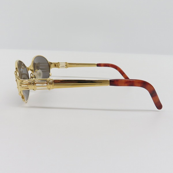 実際に弊社で買取させて頂いたJean Paul GAULTIER/ジャンポールゴルチエ ヴィンテージ オーバルフレーム サングラス/アイウェア ゴールド 56-5106の画像 1枚目