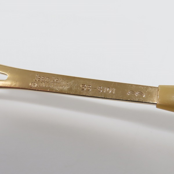 実際に弊社で買取させて頂いたJean Paul GAULTIER/ジャンポールゴルチエ ヴィンテージ ワイヤーデザイン サングラス/アイウェア ゴールド 56-6101の画像 4枚目