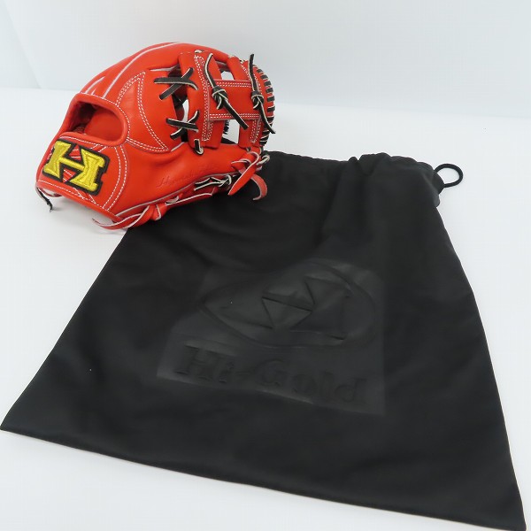 実際に弊社で買取させて頂いたHI-GOLD/ハイゴールド 心極シリーズ 硬式 二塁手・遊撃手用 グローブ/グラブ KKG-1164 の画像 7枚目